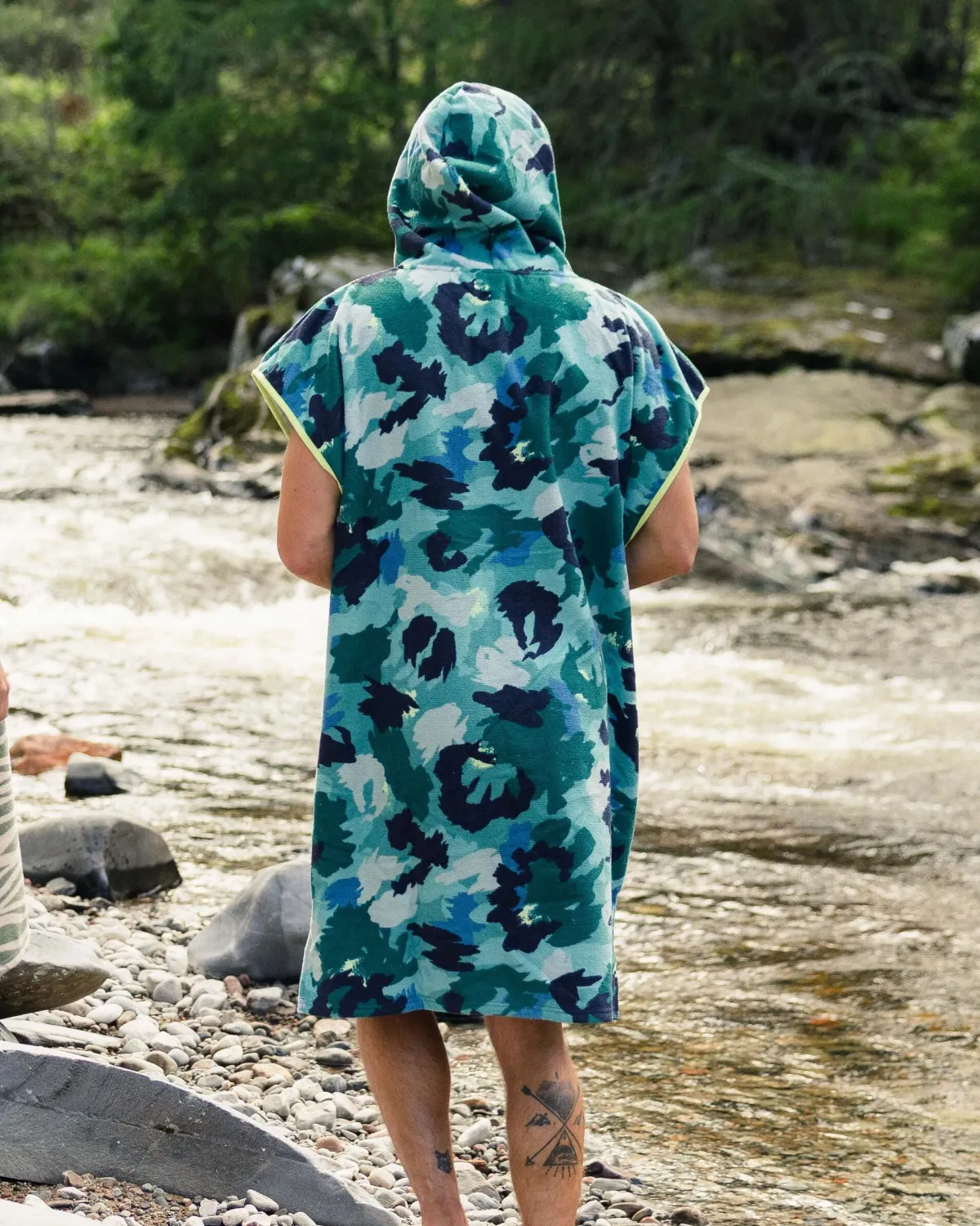 Passenger Tulum Recycled Towel Poncho - Alpine Camo Khaki Green AlpineCamoKhakiGreen Hot