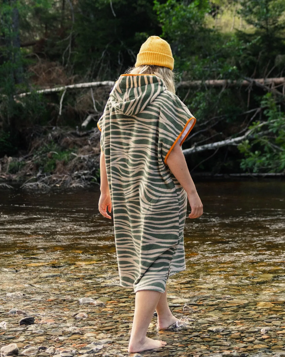 Passenger Tulum Recycled Towel Poncho - Strata Khaki Green StrataKhakiGreen Flash Sale