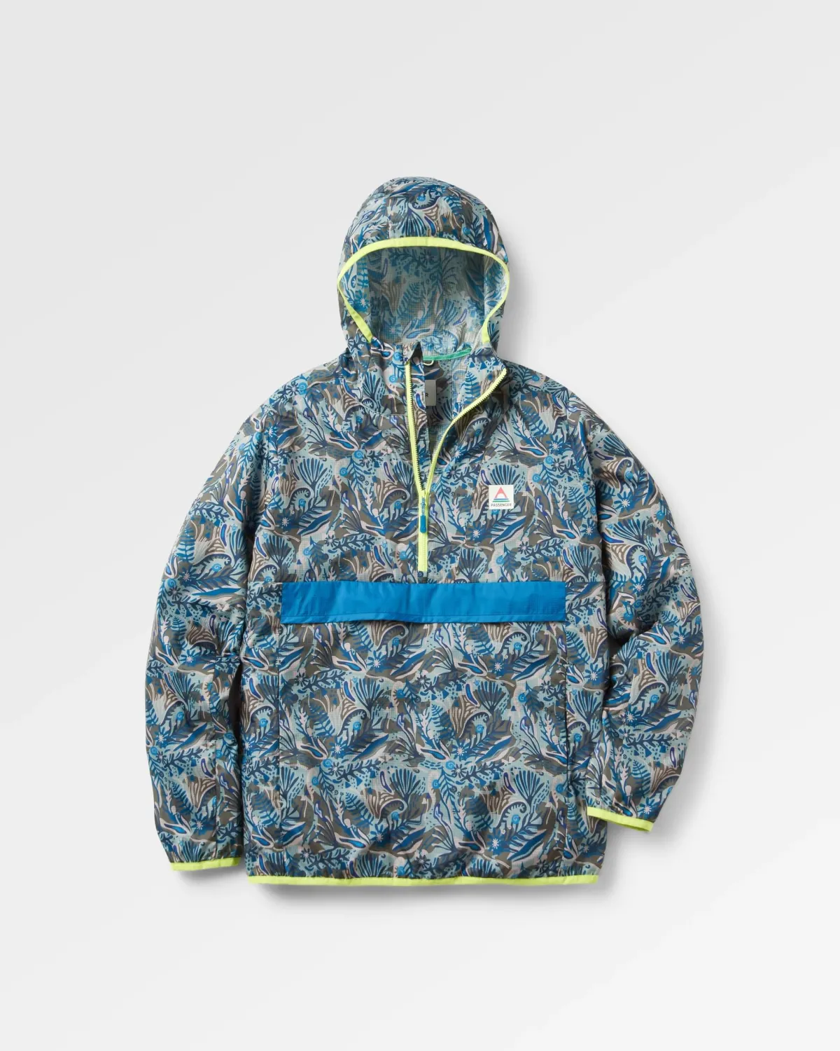 Passenger Viento Recycled Windshell Anorak - Abstract Seaweed Pistachio AbstractSeaweedPistachio Sale