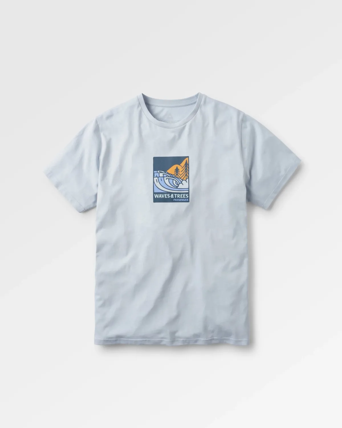 Passenger Waves u0026 Trees Organic Cotton T-Shirt - Gray Blue GrayBlue Sale