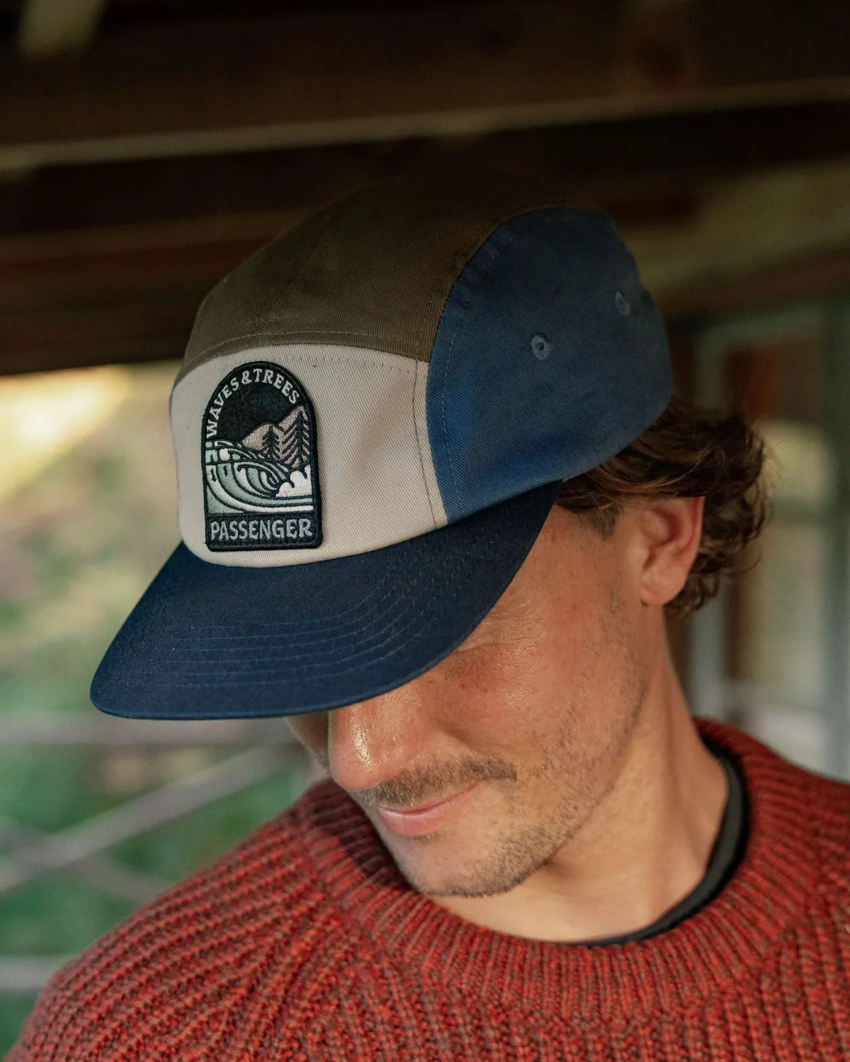 Passenger Waves u0026 Trees Recycled 5 Panel Hat - Moonlight Blue MoonlightBlue Store