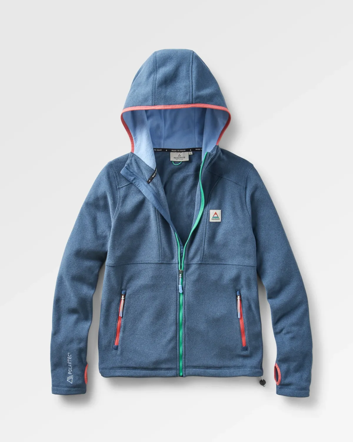 Passenger Women's Crest Recycled Polartec Fleece Hoodie - Dark Denim Marl DarkDenimMarl Best