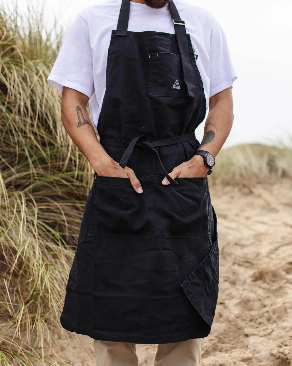 Passenger Yard Organic Cotton Denim Apron - Black Flash Sale